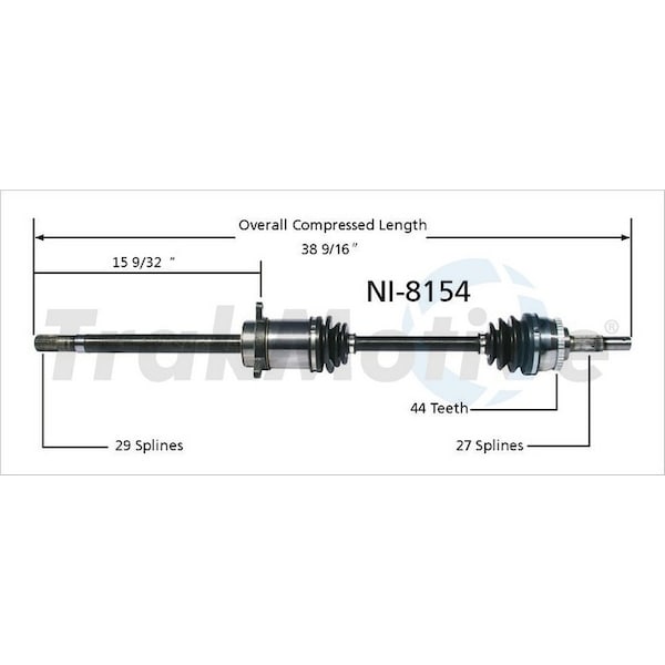 Surtrack Axle Cv Axle Shaft, Ni-8154 NI-8154 - main